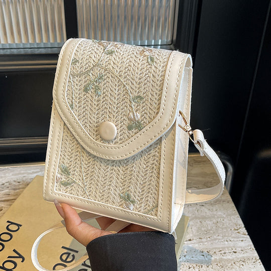 Damen Mini-Handtasche mit floralem Stickdesign Nord Taschen