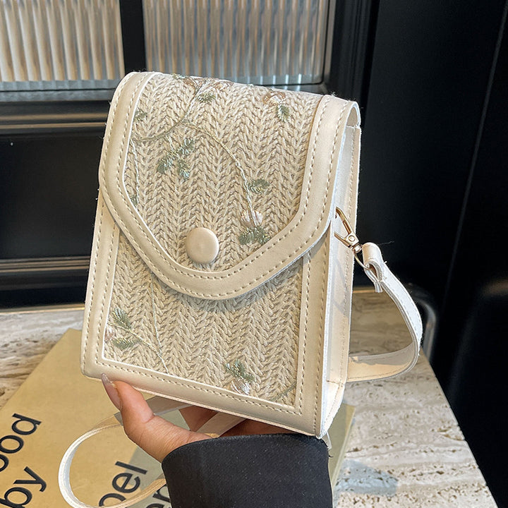 Damen Mini-Handtasche mit floralem Stickdesign Nord Taschen