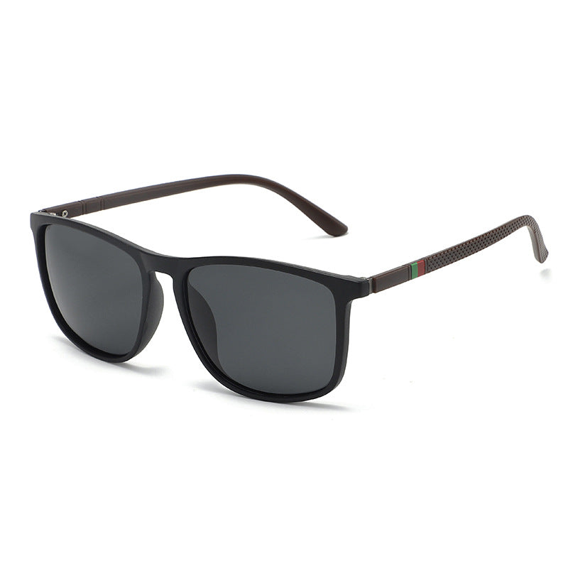 Nord Taschen | UV-Schutz quadratische polarisierte Sonnenbrille mit großem Rahmen