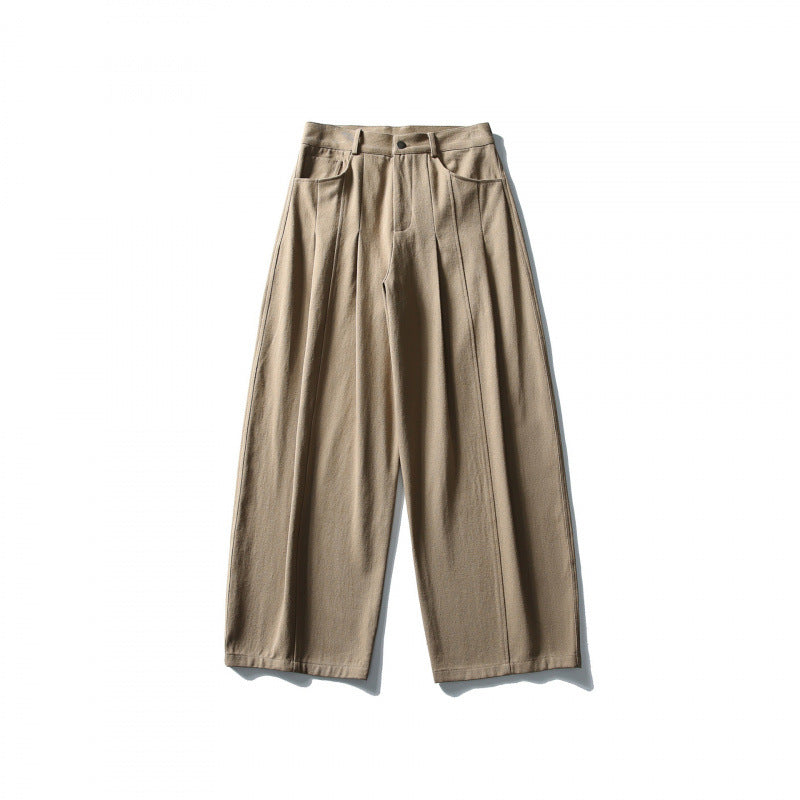 Damen Weite hochtaillierte Culotte-Hose mit Bundfalten und Eingrifftaschen Nord Taschen
