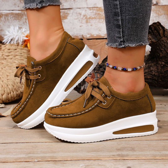 Damen nan Keil-Sneaker im Mokassin-Stil mit dämpfender Luftkissen-Plateausohle Nord Taschen