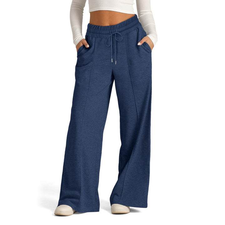 Damen weite Sweatpants mit hohem Bund und Tunnelzug Nord Taschen