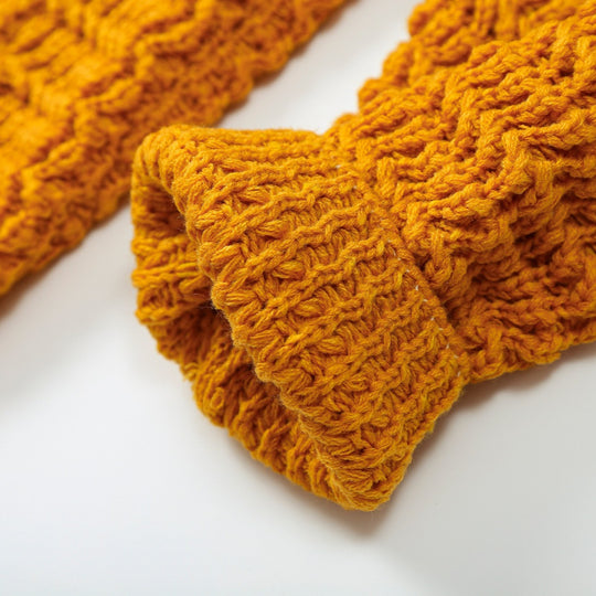 Damen Grobstrukturierter Häkel-Cardigan mit stoffbezogenen Knöpfen und aufgesetzten Taschen Nord Taschen