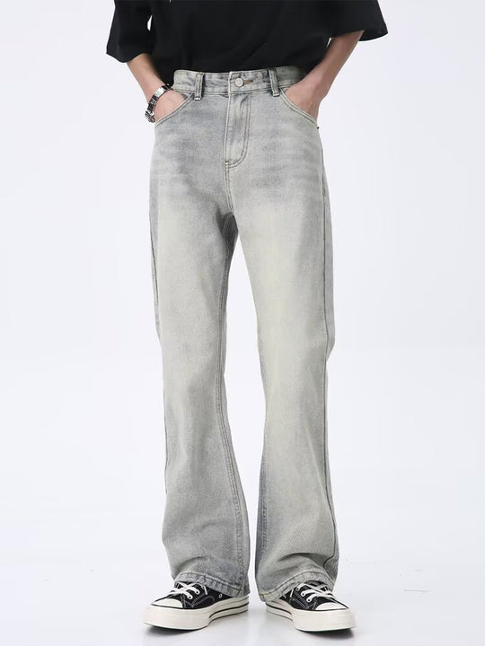 Herren Lässige Hochtaillierte Jeans Nord Taschen