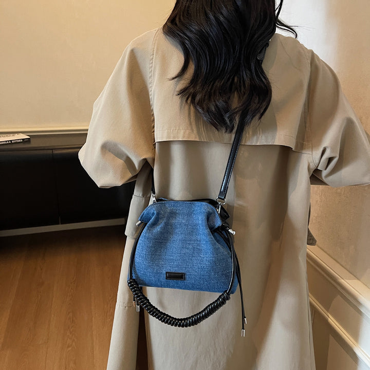 Damen lässige Beuteltasche mit geflochtenem Henkel Nord Taschen