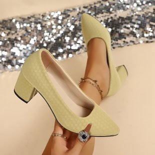 Damen Stilvolle Blockabsatz-Pumps