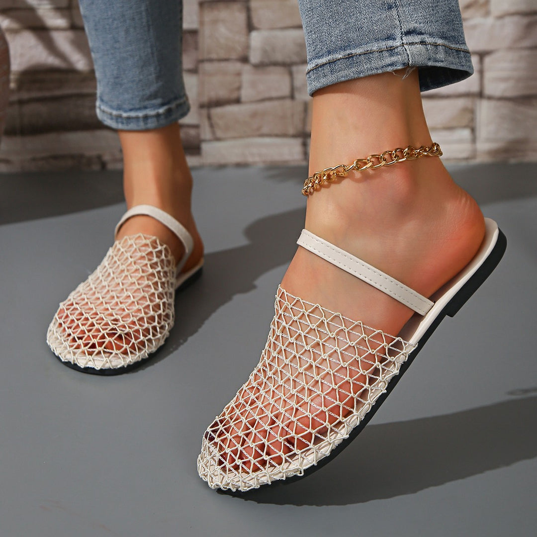 Damen  gewNord Taschente Netz-Mules mit Slip-On-Funktion, offener Ferse und flexiblem Leichtsohlen-Design Nord Taschen