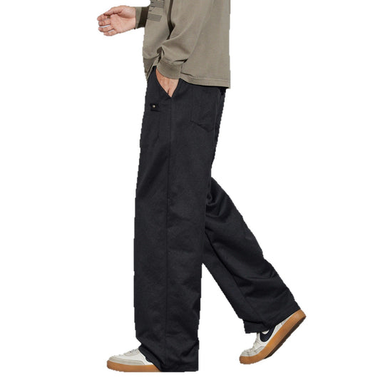 Herren Weite Relaxed‑Fit Stoffhose mit Tunnelzug & Bügelfalte Nord Taschen