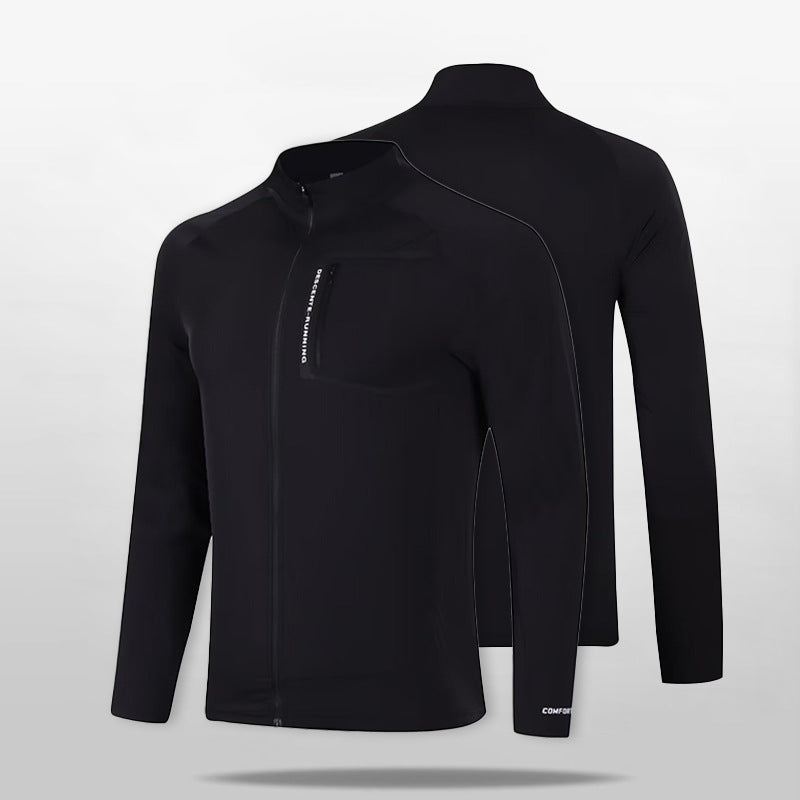Herren atmungsaktive winddichte Lauf‑Softshelljacke mit Stehkragen und Brusttasche Nord Taschen