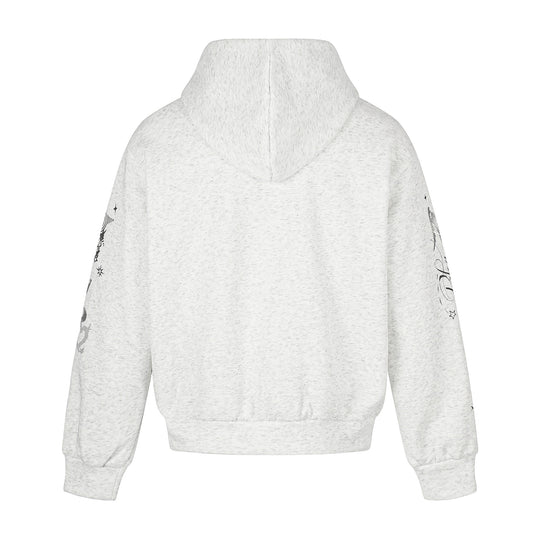 Unisex Bedruckte Kapuzen‑Zipjacke im lässigen Boxy‑Cut mit durchgehendem Reißverschluss Nord Taschen