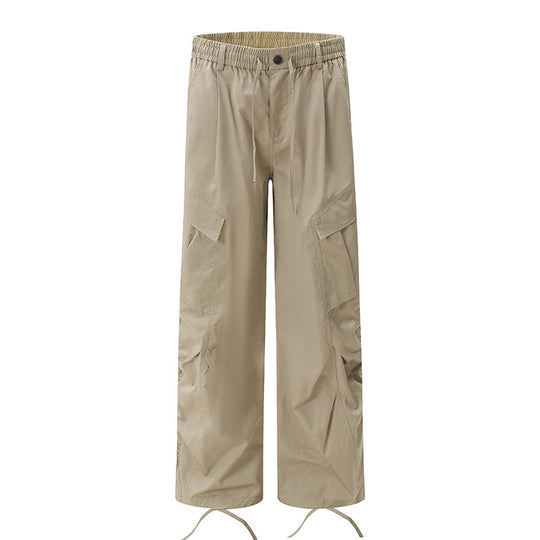 Damen Weite Cargo‑Palazzo‑Hose mit Tunnelzugbund und verstellbaren Saumkordeln Nord Taschen