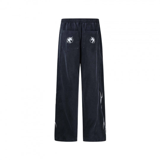 Herren weite Sweatpants im Baggy‑Cut mit Elastikbund, Kordelzug und geraffter Kniepartie Nord Taschen