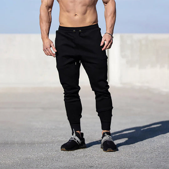 Herren Slim-Fit Jogginghose mit elastischem Bund und Rippbündchen Nord Taschen