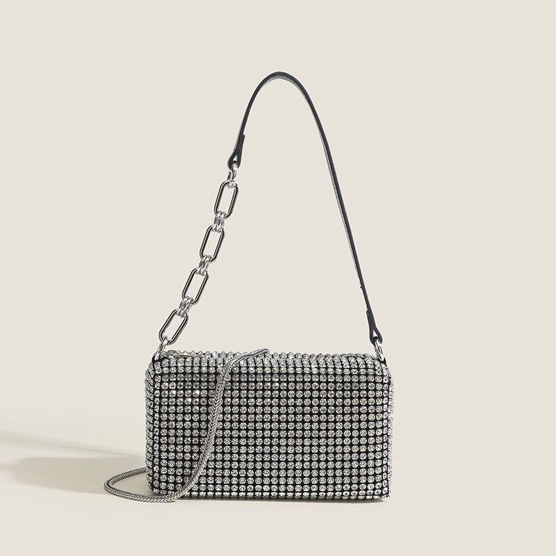 Damen Glamouröse Clutch mit funkelnden Strassverzierungen Nord Taschen