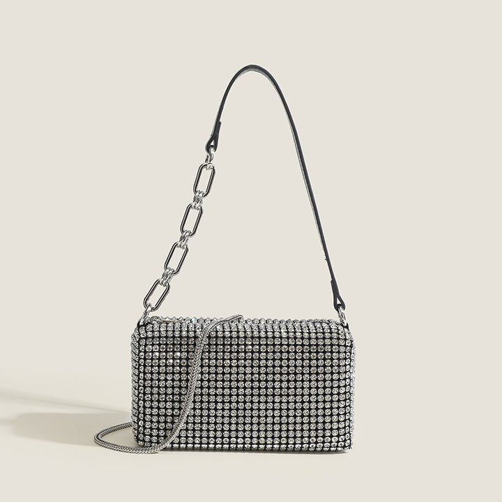 Damen Glamouröse Clutch mit funkelnden Strassverzierungen Nord Taschen