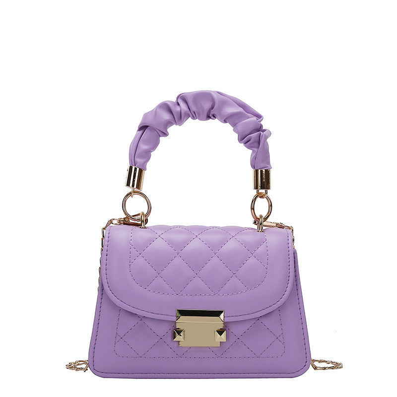 Damen elegante Kunstleder-Handtasche mit geflochtenem Tragegriff Nord Taschen