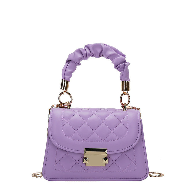 Damen elegante Kunstleder-Handtasche mit geflochtenem Tragegriff Nord Taschen