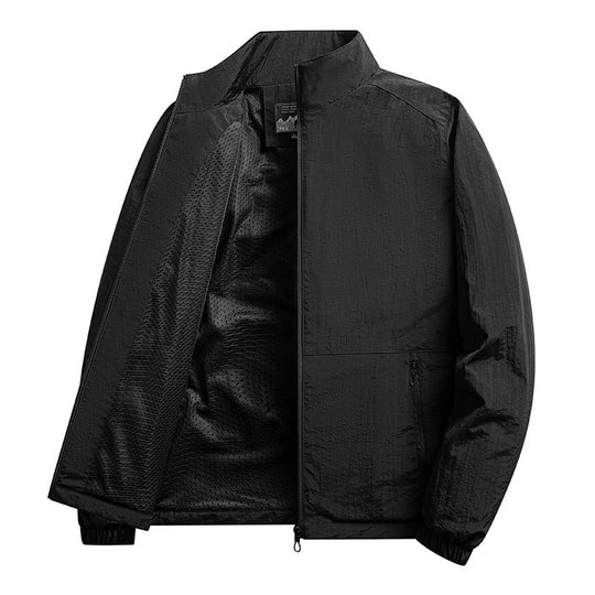 Herren Leichte windabweisende Fleecejacke mit Stehkragen und Reißverschlusstaschen Nord Taschen