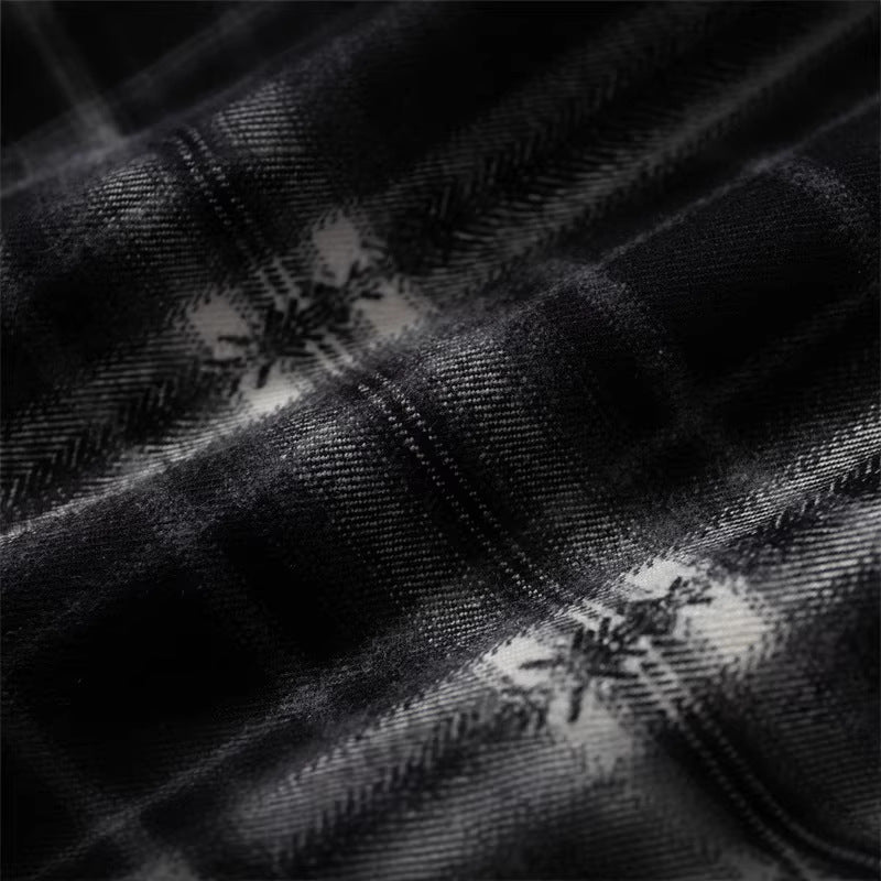 Damen Oversize-Flanellhemd mit asymmetrischem Saum Nord Taschen