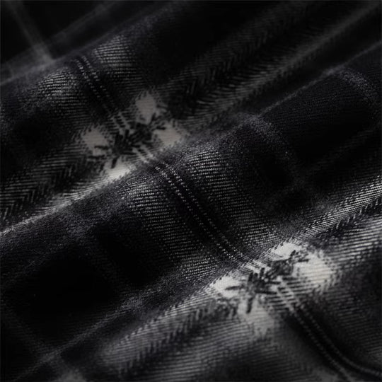 Damen Oversize-Flanellhemd mit asymmetrischem Saum Nord Taschen