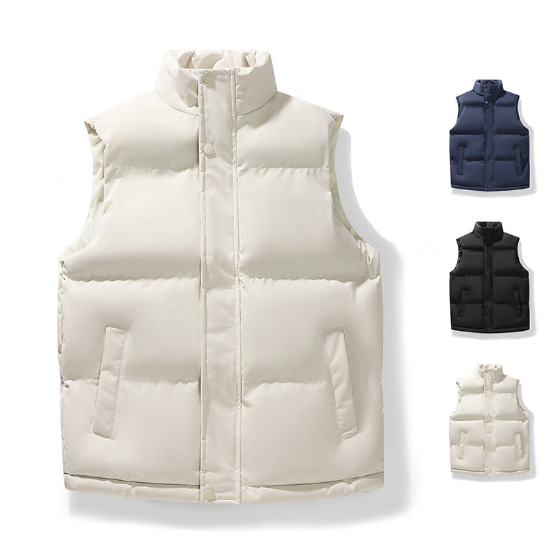 Herren Leichte isolierte Outdoor-Steppweste mit hohem Stehkragen und verdeckter Reißverschlussblende Nord Taschen