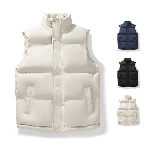 Herren Leichte isolierte Outdoor-Steppweste mit hohem Stehkragen und verdeckter Reißverschlussblende Nord Taschen