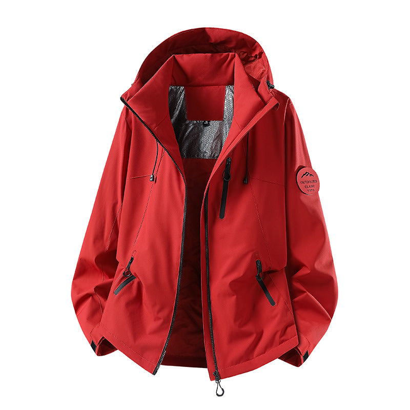 Herren Wasserabweisende Softshelljacke mit Kapuze und Reißverschlusstaschen Nord Taschen