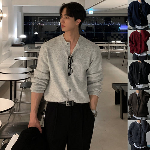 Herren Elegante Knopfleiste Strickjacke Nord Taschen