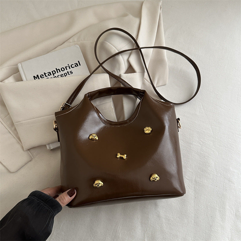 Damen Modische Handtasche mit goldenen Details Nord Taschen