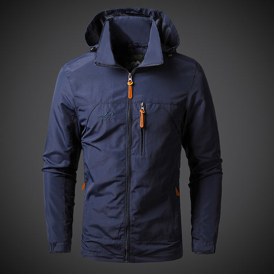 Herren Leichte Outdoor-Jacke mit verstellbarer Kapuze Nord Taschen