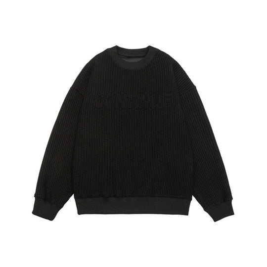 Unisex Boxy‑Strickpullover mit grober Rippenstruktur und Rundhalsausschnitt Nord Taschen