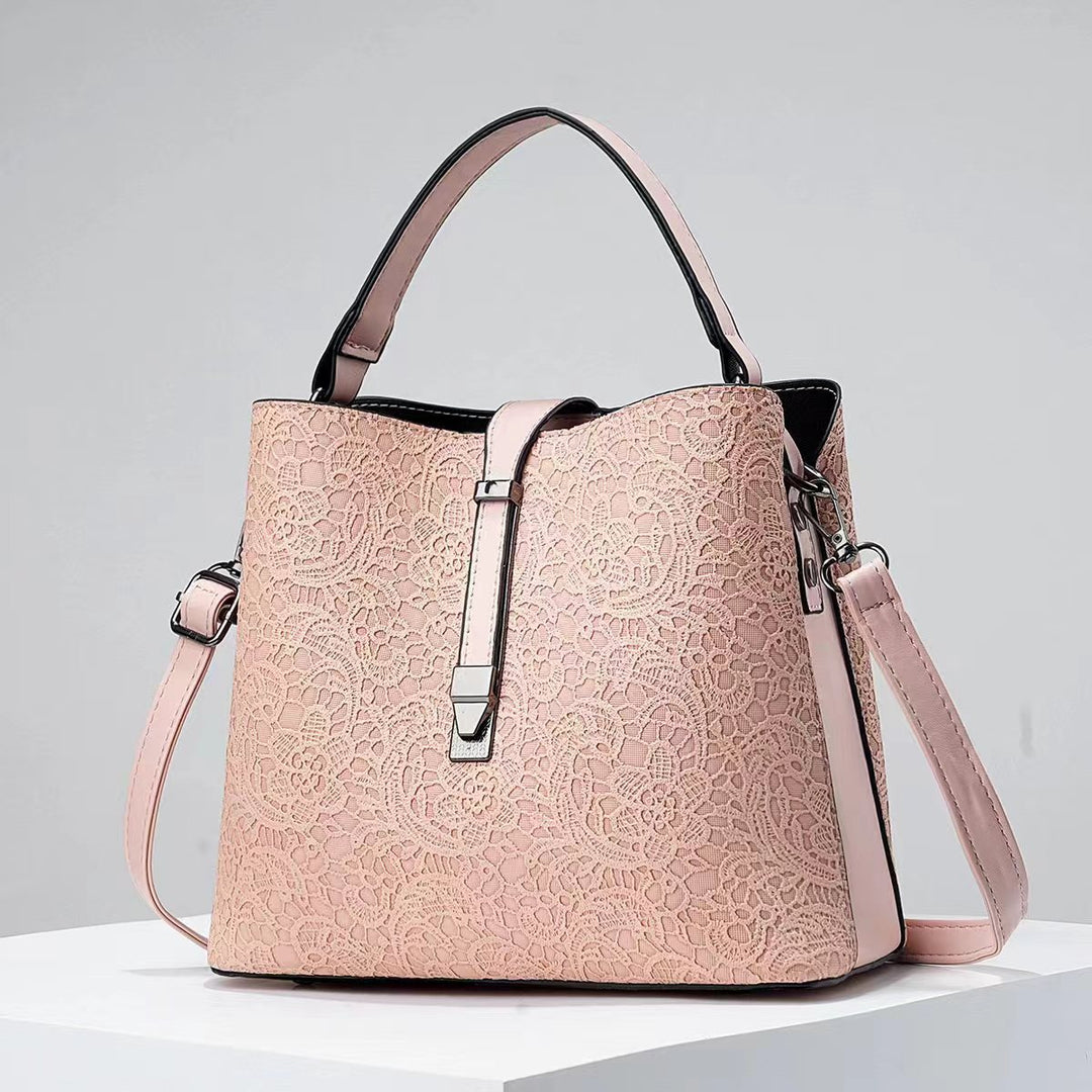 Damen elegante Handtasche mit floralen Spitzenakzenten Nord Taschen