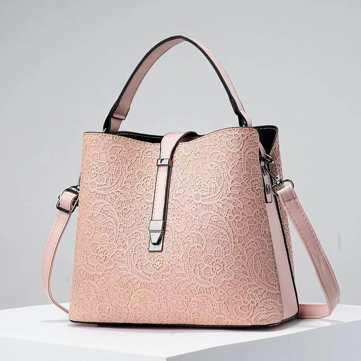Damen elegante Handtasche mit floralen Spitzenakzenten Nord Taschen