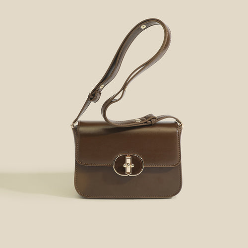 Damen Crossbody-Tasche mit elegantem Drehverschluss und feinem Kunstleder Nord Taschen