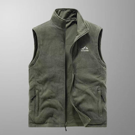 Herren robuste Canvas-Utility-Weste mit multifunktionalen Außentaschen und hohem Stehkragen Nord Taschen