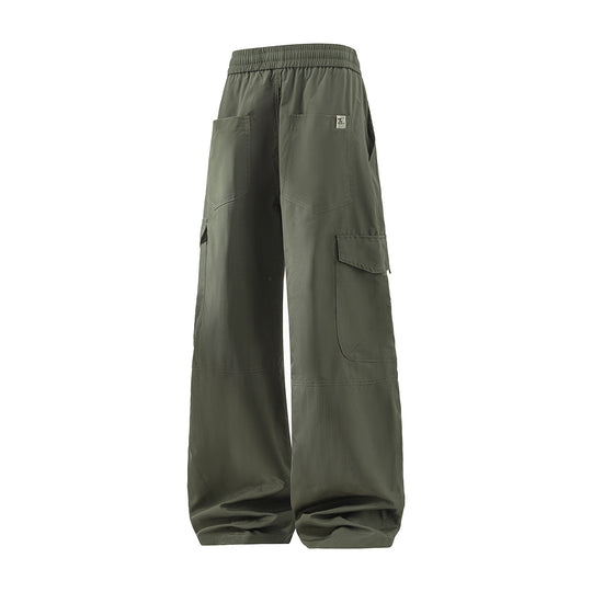 Herren Weite Cargo-Hose mit Tunnelzugbund, Utility‑Klappentaschen & entspannter Baggy‑Silhouette Nord Taschen