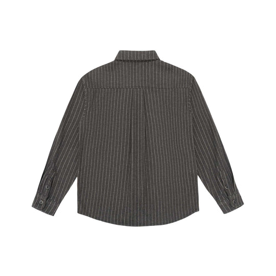 Damen Oversize-Hemdjacke mit markanter Schulterpasse und Nadelstreifen Nord Taschen