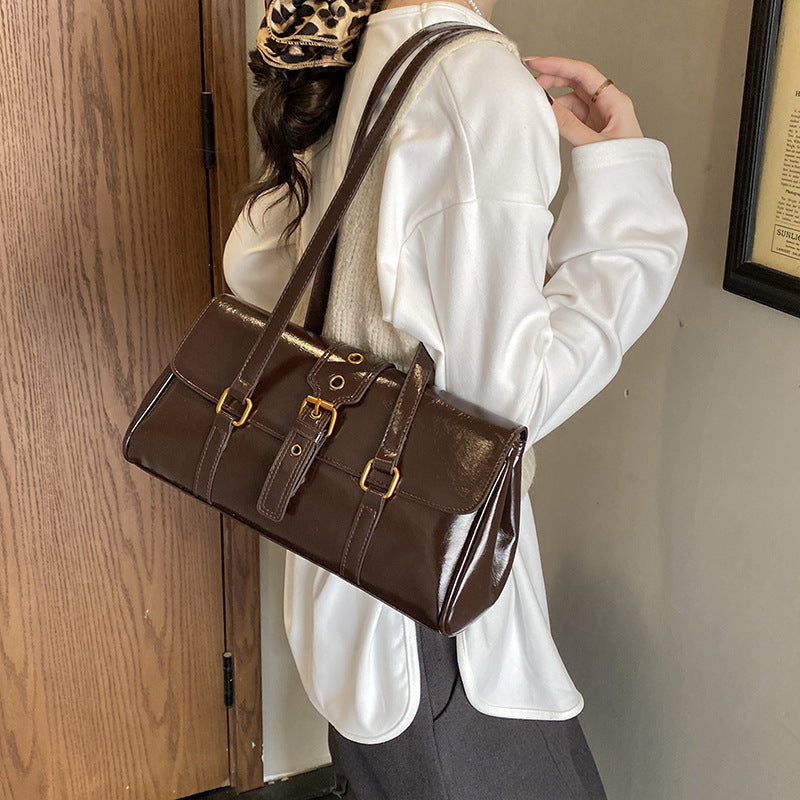 Damen elegante Handtasche mit strukturiertem Verschluss Nord Taschen