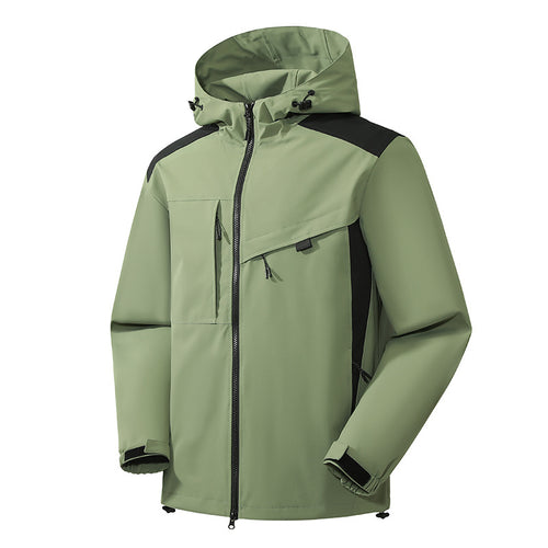 Herren Softshell Outdoorjacke mit wasserdichter Membran und verstellbarer Kapuze Nord Taschen