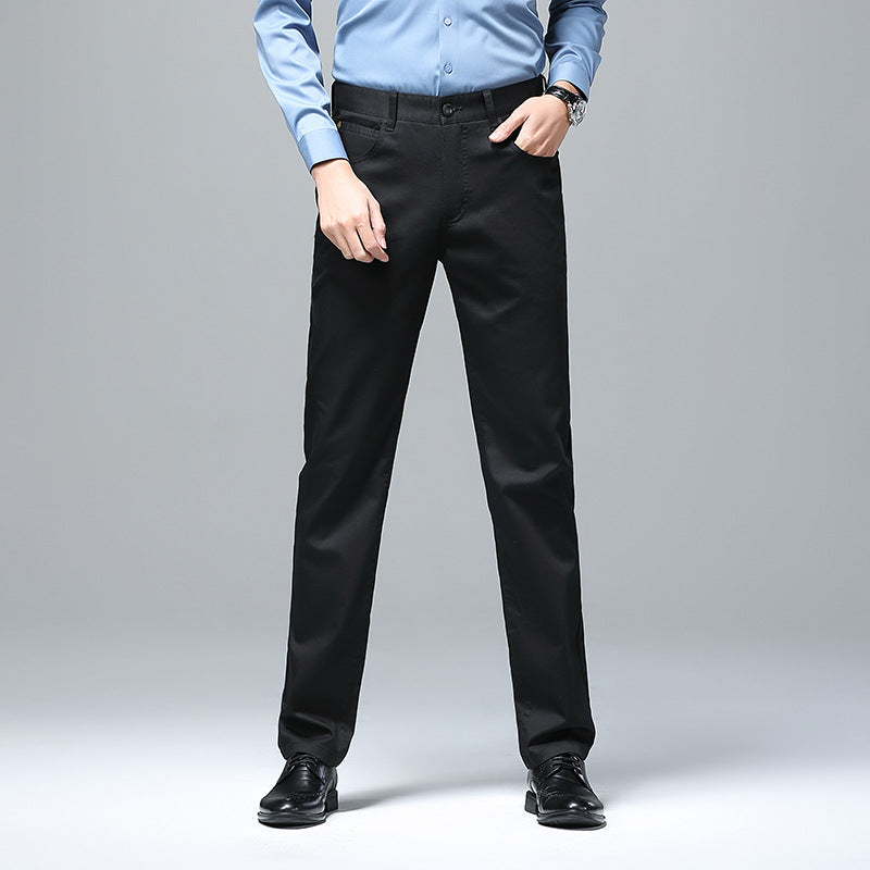Herren Stretch-Chinohose mit geradem Schnitt und Bügelfalte Nord Taschen