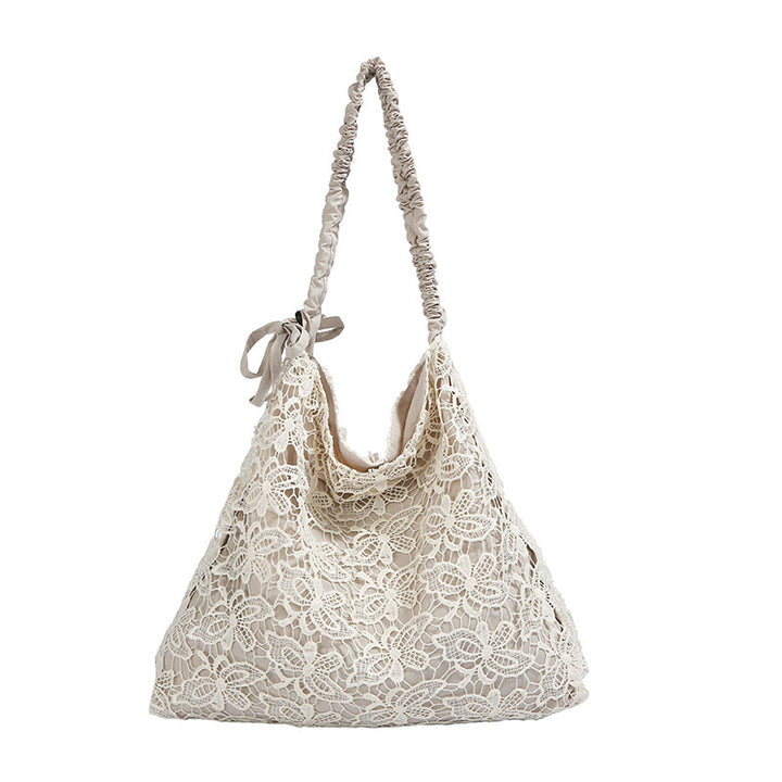 Damen elegante Häkel-Umhängetasche mit dekorativen Schleifendetails Nord Taschen
