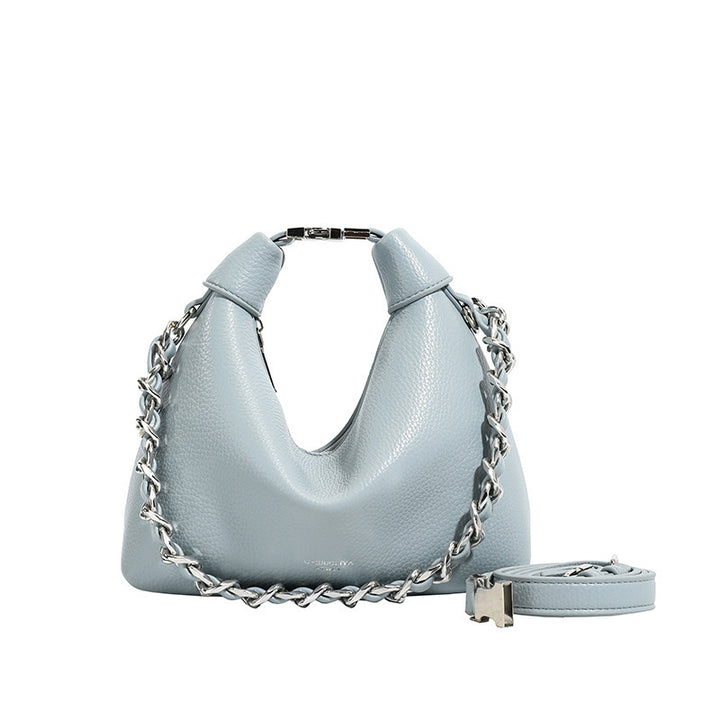 Damen Hobo-Tasche mit schimmernder Oberfläche und trendigem Kettenakzent Nord Taschen