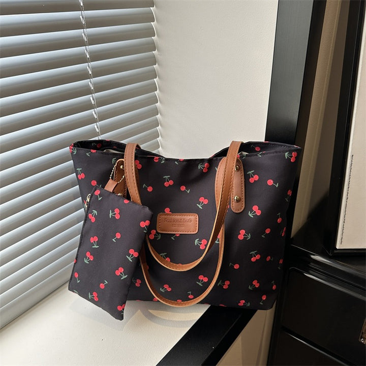 Damen praktische Handtasche mit Kirschmotiv Nord Taschen