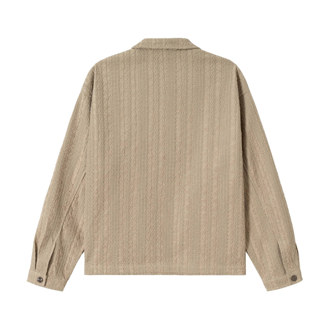 Unisex Texturierte Boxy-Blousonjacke mit durchgehendem Reißverschluss Nord Taschen
