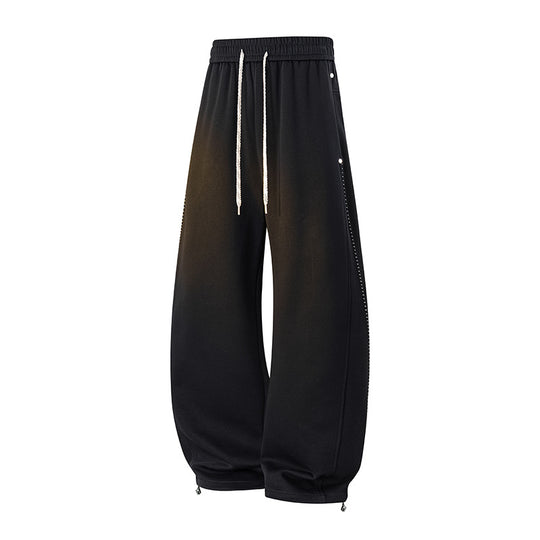 Herren Oversize-Baggy-Jogginghose mit Tunnelzug, seitlicher Druckknopfleiste & verstellbaren Beinabschlüssen Nord Taschen