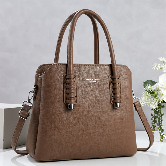 Damen Handtasche mit strukturiertem Kunstleder und abnehmbarem Schulterriemen Nord Taschen