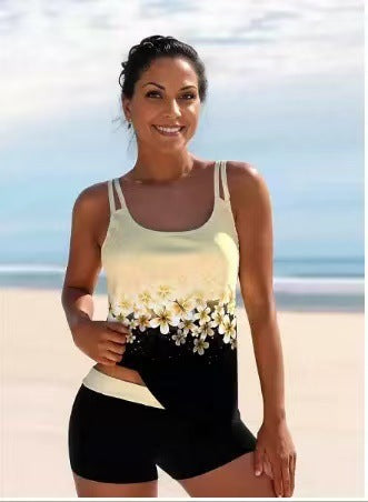Damen Sportliches Tankini-Set mit bequemem Shorts und verstellbaren Trägern Nord Taschen