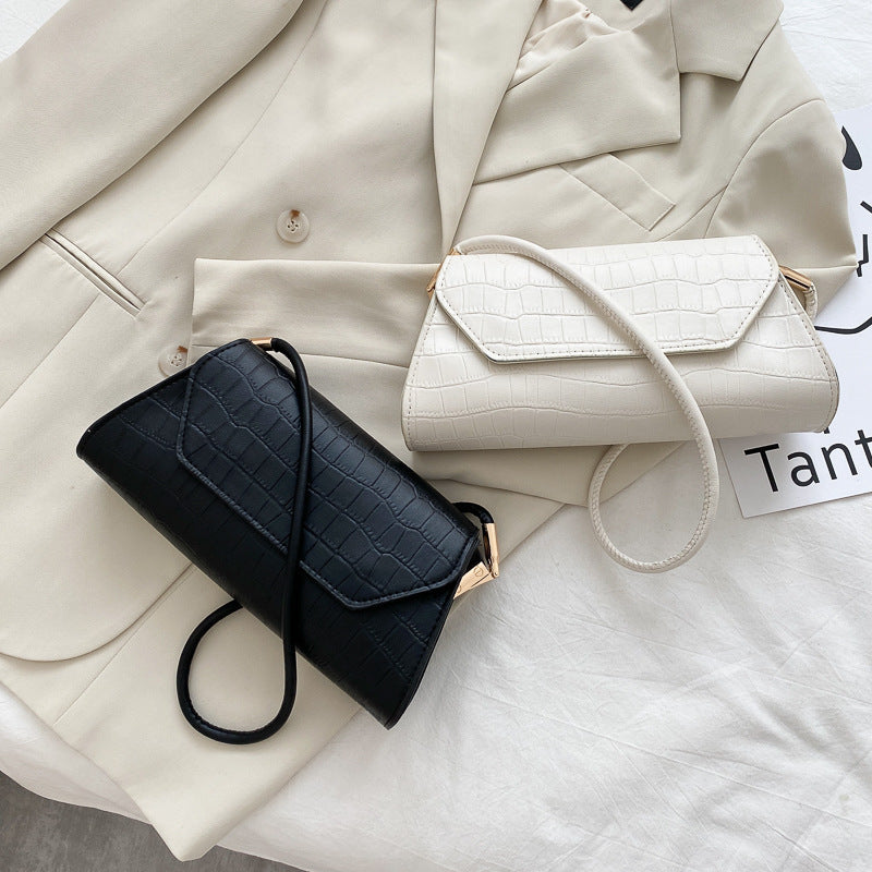 Damen elegante Schultertasche mit Krokodilprägung Nord Taschen
