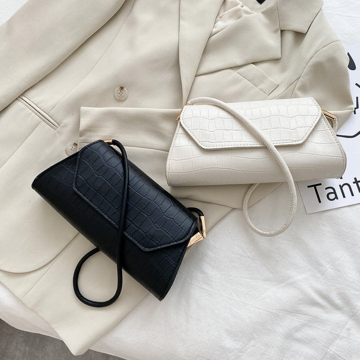 Damen elegante Schultertasche mit Krokodilprägung Nord Taschen