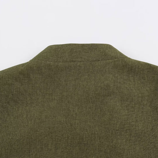 Damen Kurzjacke im Mandarin-Stil mit dekorativen Knebelverschlüssen und taillierter Nahtführung Nord Taschen